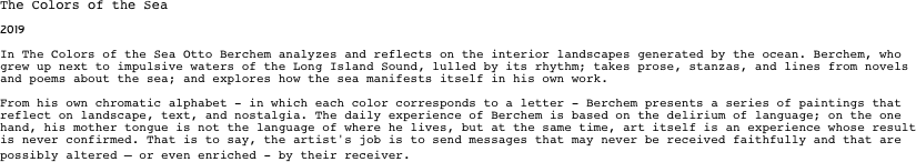 The Colors of the Sea